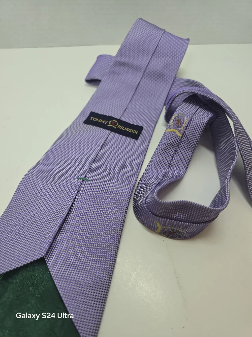 Tommy Hilfiger Lavender Purple Textured Silk Tie